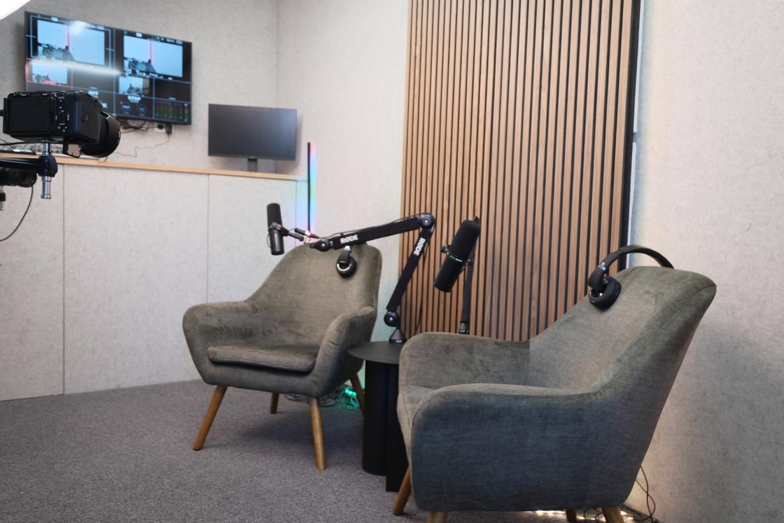 Inside the PodHub podcast studio